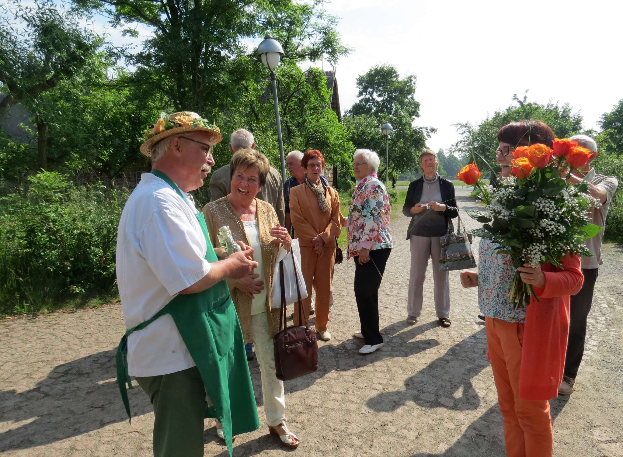 Begrüßung zur Geburtstagsfeier auf Schlossberghof in Burg