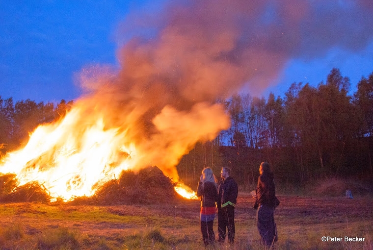 Osterfeuer am 26.3.16 in Werben