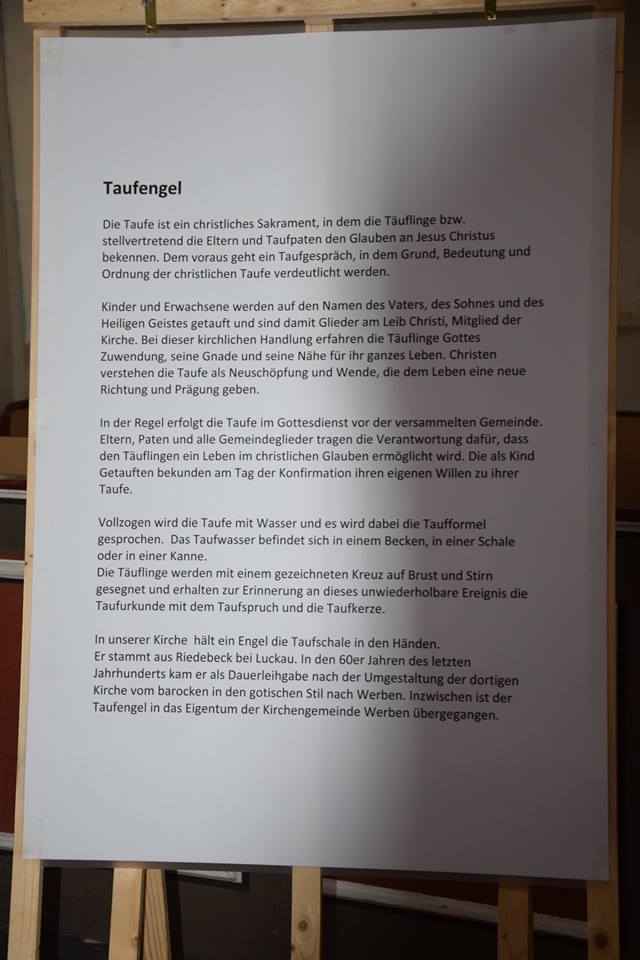 Taufengel in der Werbener Kirche im Spreewald